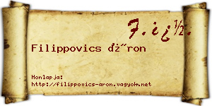 Filippovics Áron névjegykártya